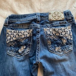 MISS ME Distressed Bling Jeans